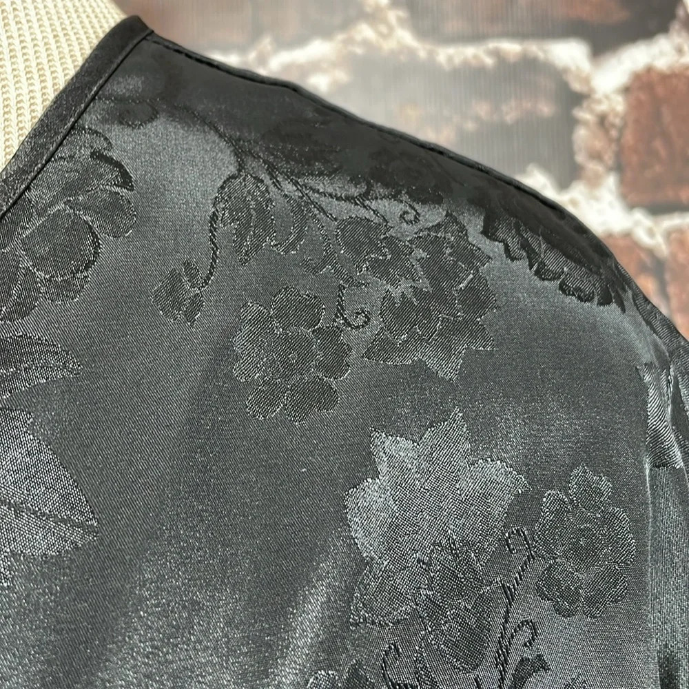 Inner Most PJ Set Women's L Large Black Floral Pajama Top & Bottom Long Sleeve - Picture 9 of 17
